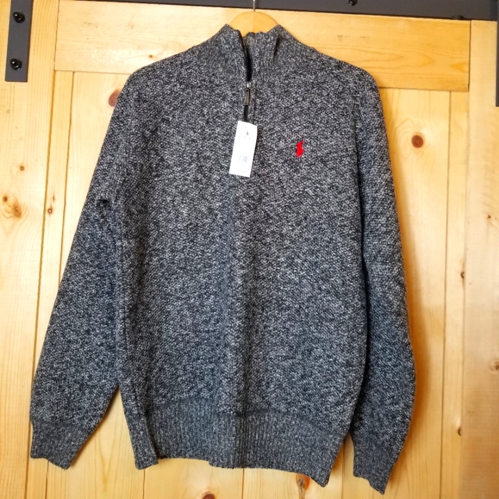 Polo Ralph Lauren 1/4 Zip Long Sleeve Marbled Pullover Sweater NWT